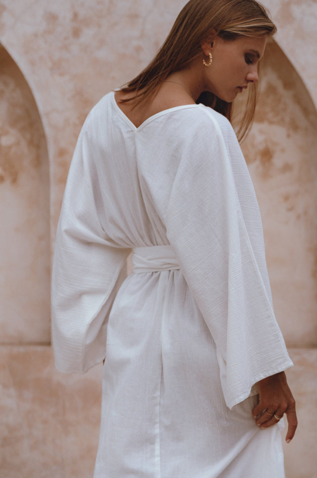 Hana Linen Kimono Dress