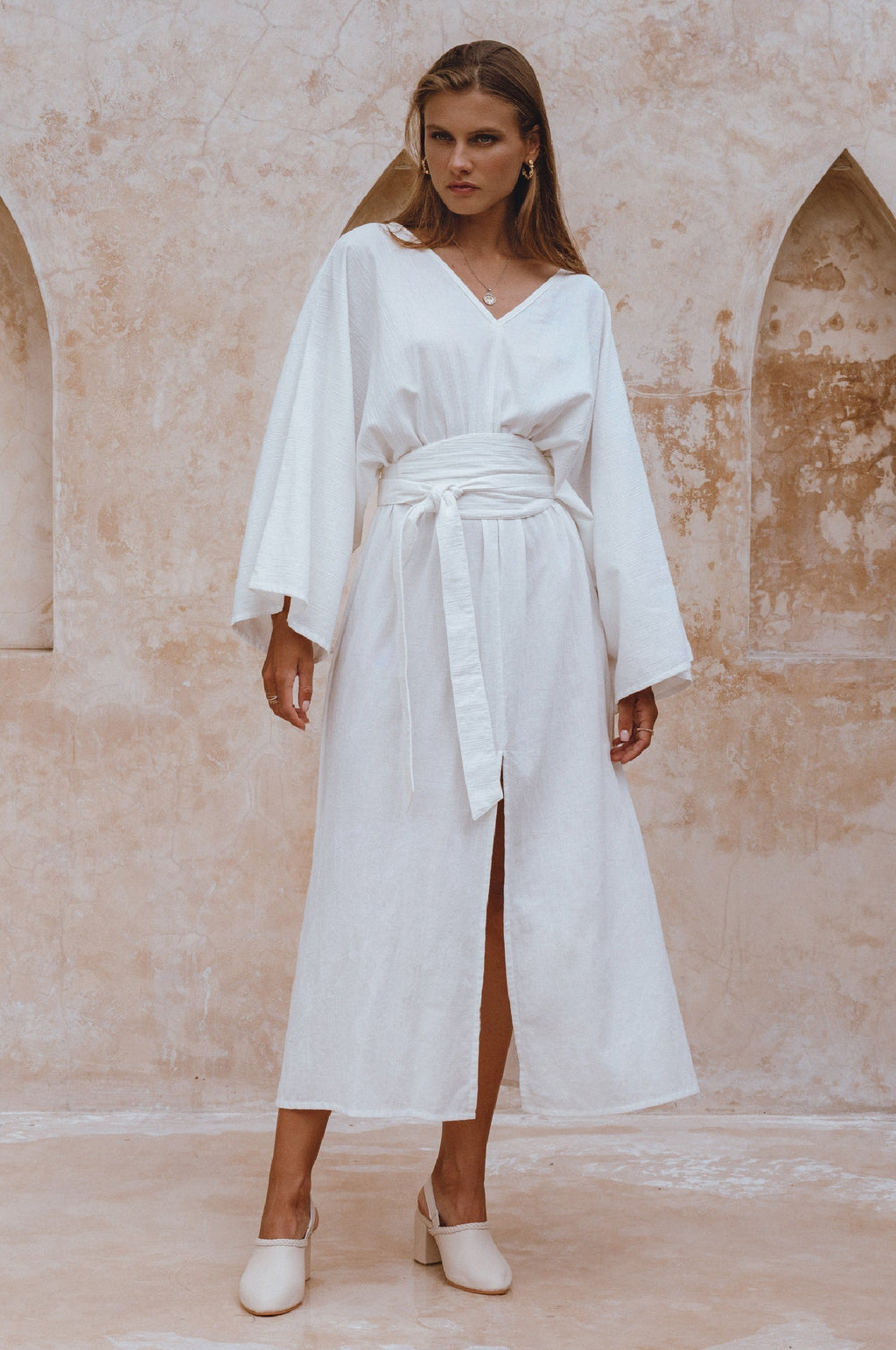 Hana Linen Kimono Dress